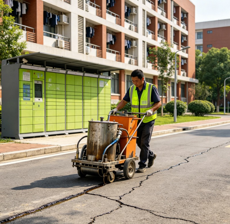 Road Crack Sealing Machine - Mesin Pengisi Retak Jalan 60L Dorong