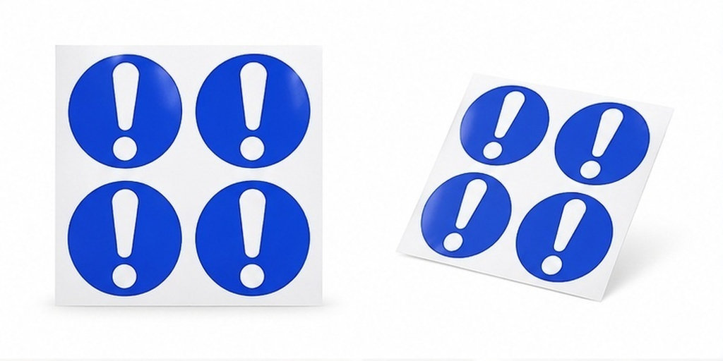 Heavy Equipment Warning Sign - 4 buah stiker peringatan PVC dengan