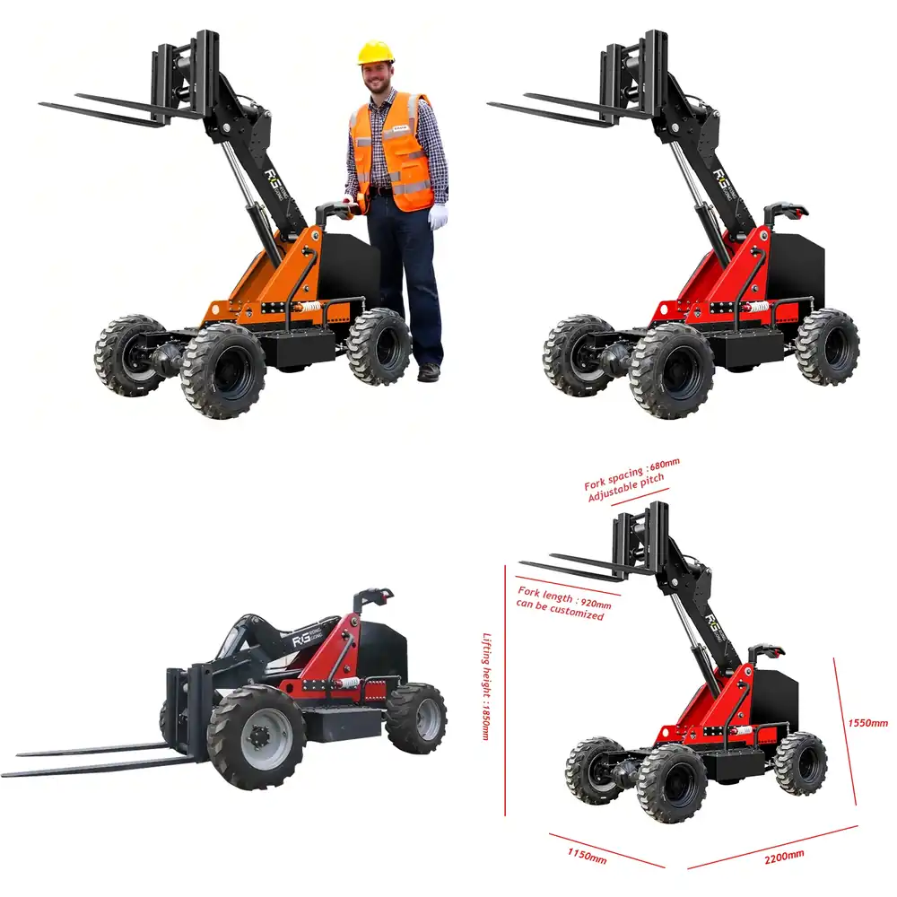 1 Ton 1.5 Ton CE 4-Wheel Drive - Electric Forklift ulasan dan harga
