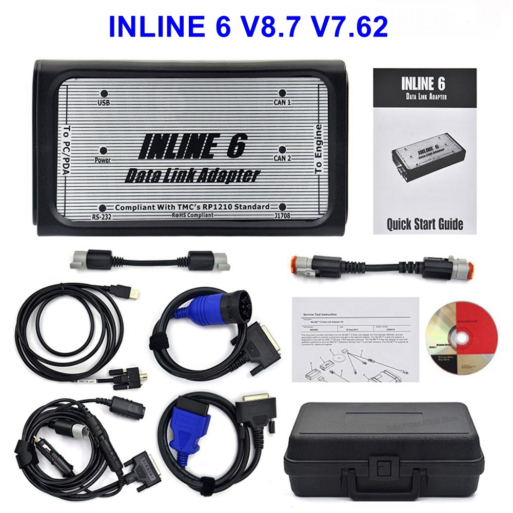 INLINE 6 V8.7 V7.62 Data Heavy - Heavy Equipment Diagnostic Tool ulasan dan harga